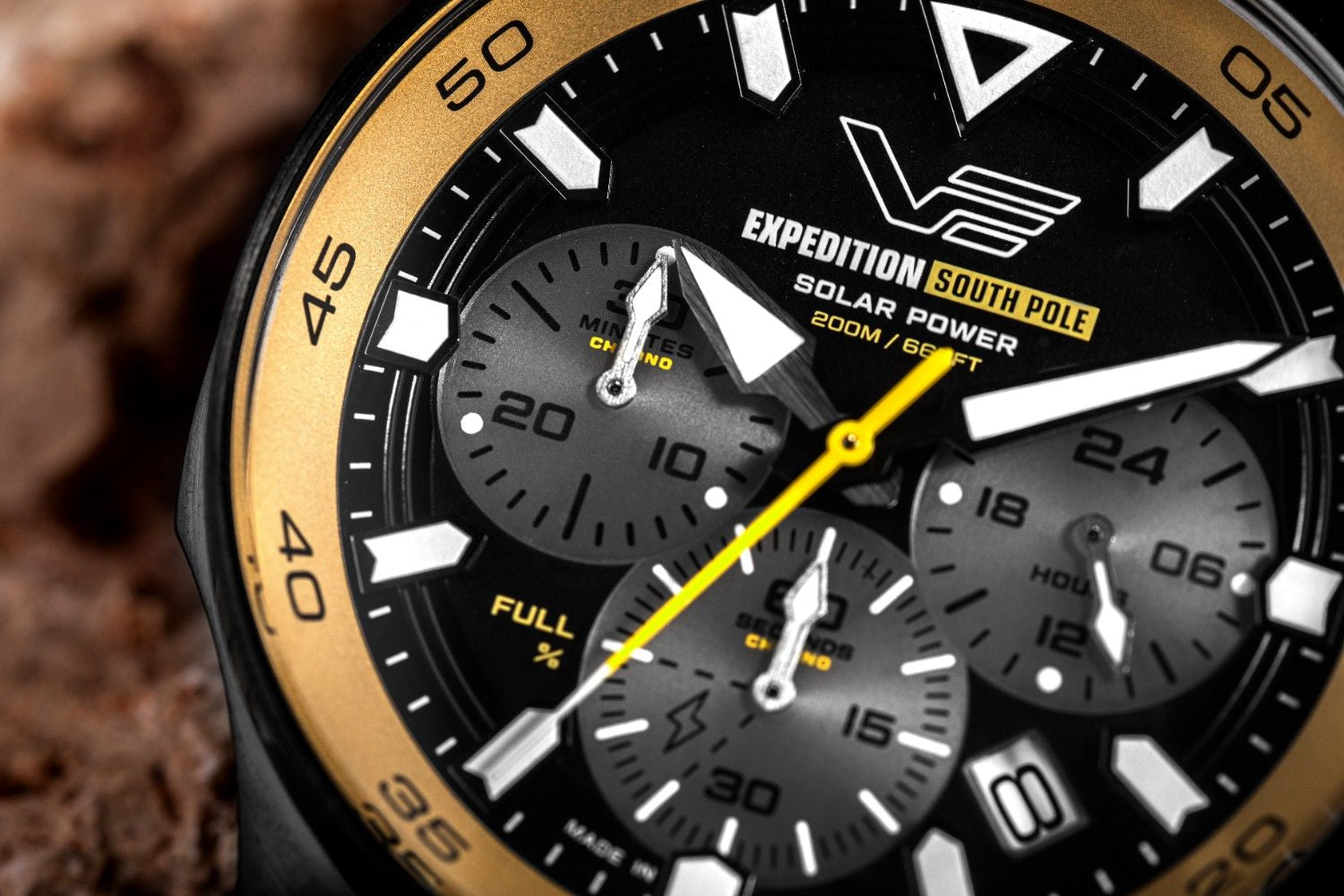Vostok Europe Expedition limited edition men's watch, automatic 200m water resistant sports watch, black dial adventure watch with luminous hands and date