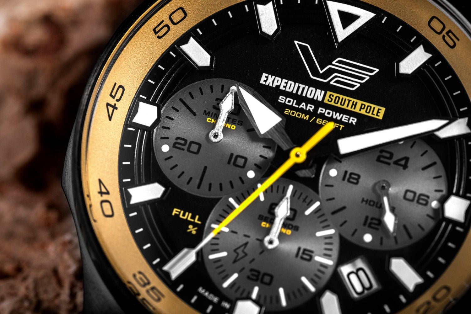 Vostok Europe Expedition limited edition men's watch, automatic 200m water resistant sports watch, black dial adventure watch with luminous hands and date