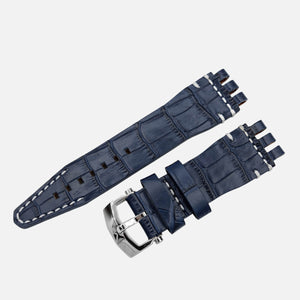 Energia - Leather strap #650 (blue croco)