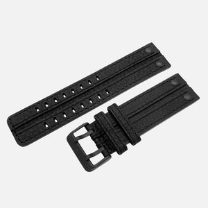 Expedition (North Pole1) - Leather strap #640 (black) 47mm