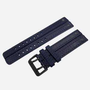 Expedition (North Pole1) - Leather strap #503 (blue) 47mm