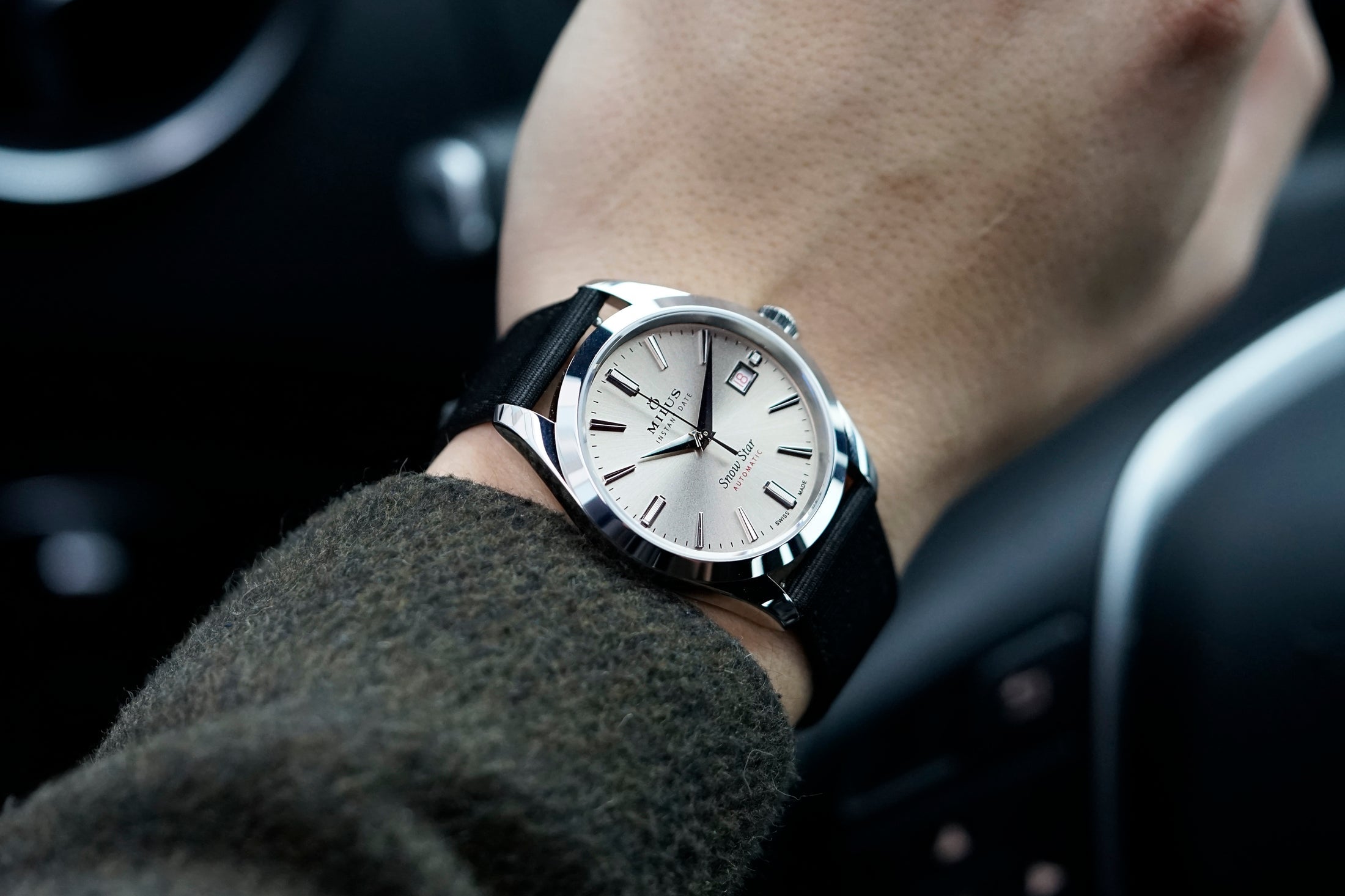 Milus Snow Star worn on the wrist